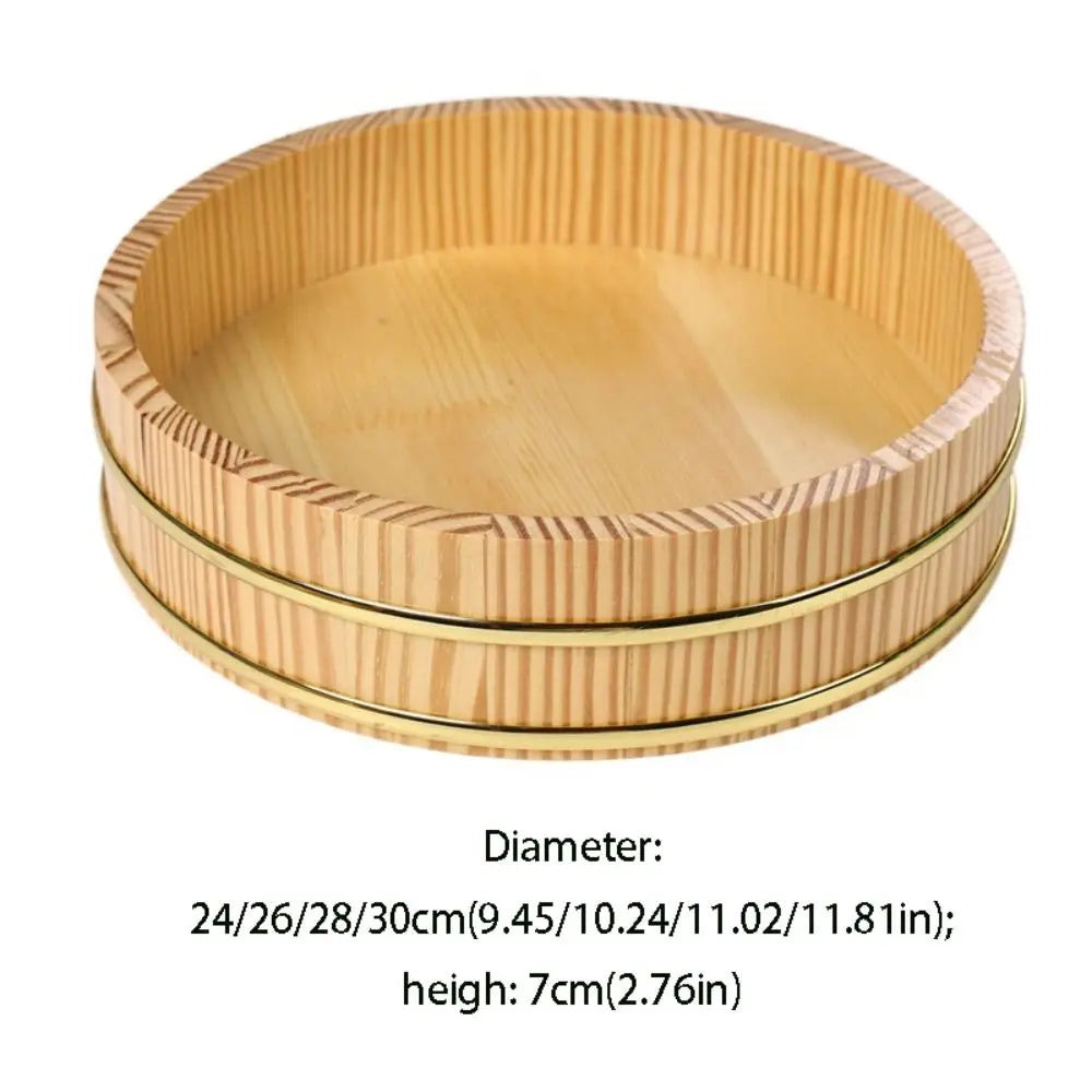 Creative Rice Sushi Bowl Bucket Tub Rustic Reusable Japanese Steamer Barrel Exquisite Multi-Function Wood Box
