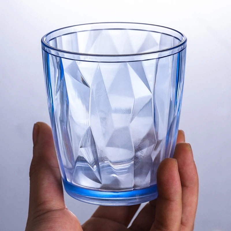 Y1UD Shatterproof Acrylic Water Tumblers 490ml Unbreakable Drinking Glasses Reusable Beer Champagne Cup Dishwasher Safe