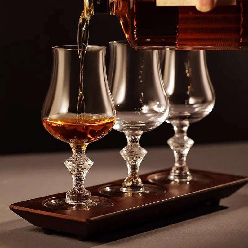Macallan King Luxury Crystal Whiskey Snifer Professional Whiskey Tasting Cup Wine Copita Nosing Glass High-end Goblet Hand Made