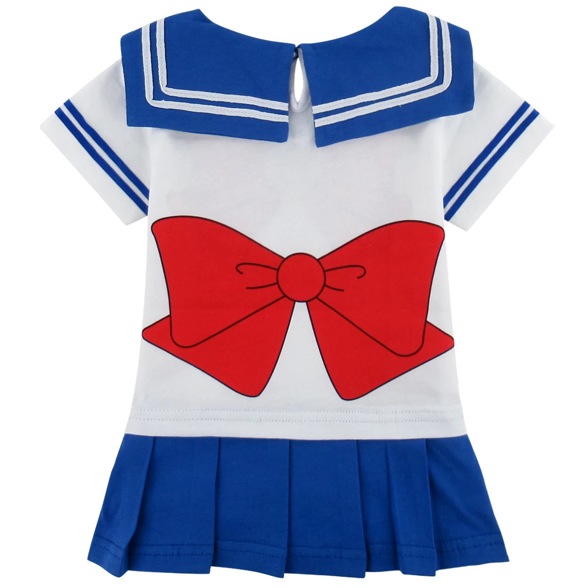 Baby Girls Sailor Moon Bodysuit Short Sleeve Dress Newborn Rompers Carnival Halloween Cosplay Outfit Fancy Party Costume