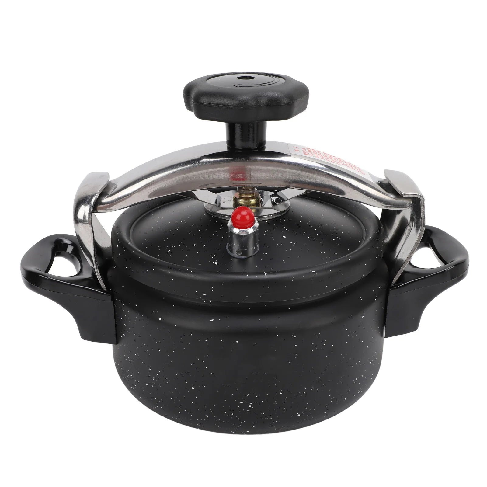 1.5/2/3L Black Pressure Canner, Aluminum Alloy Pressure Cooker, Explosion Proof, Compound Bottom, Multi-Stove Compatible