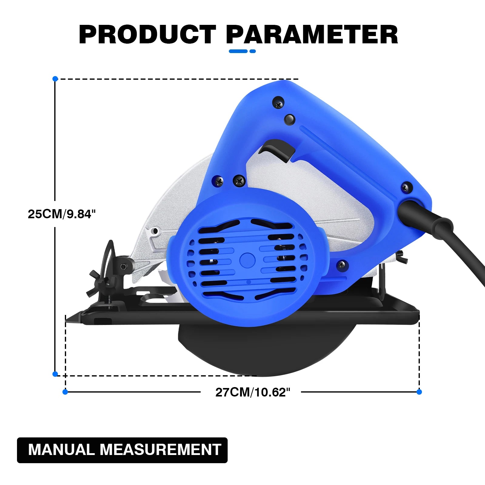 PRO Electric Circular Saw,2000W 7-1/2 Inches(185mm)Adjustable Cutting Depth 5500RPM 0 to 45° Bevel Angle Circular Wood/Metal Saw