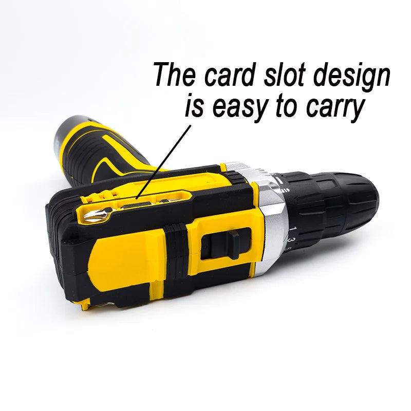 Lithium Electric Drill, Electric Screwdriver, Hand Electric Drill, Electric Tool Set, Multifunctional Accessory Box Packaging
