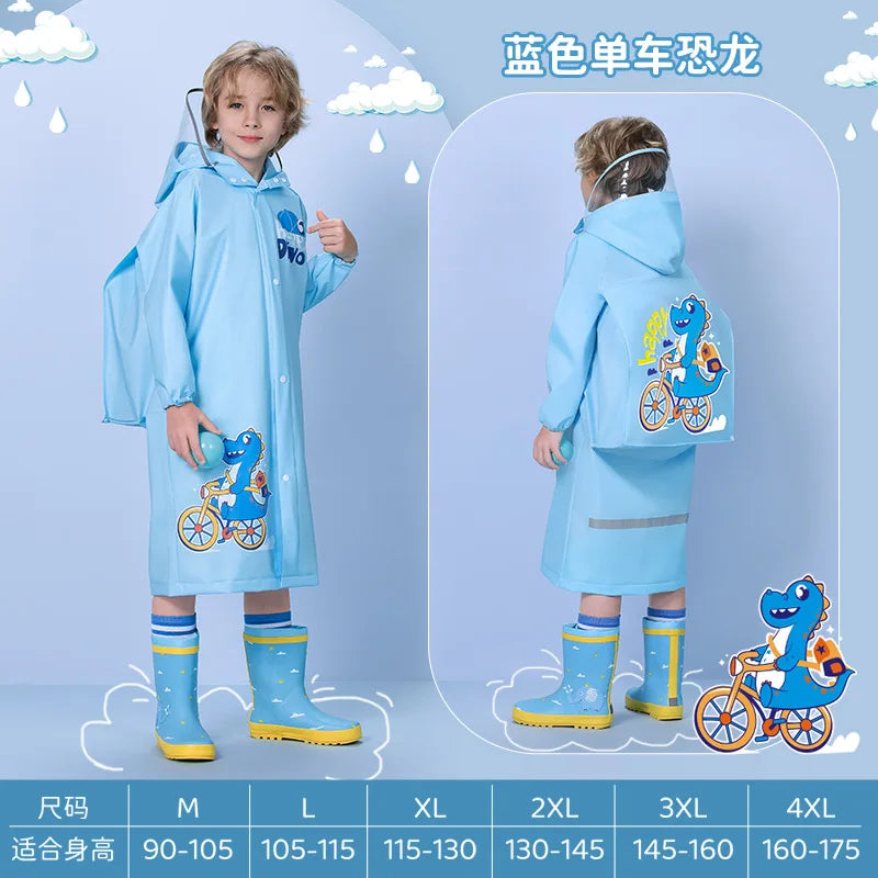 Children's Raincoat Girls' Boys' Kindergarten Children's Primary School Children's Baby Schoolbag Position Waterproof Raincoat