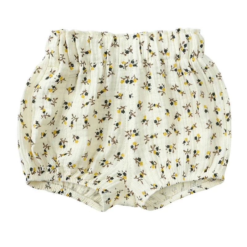 2025 Toddler Baby Summer Shorts Cotton Linen Cartoon Breathable Children Lounge Clothes for 3M-6T Boy Girl Korean Cute PP Pants
