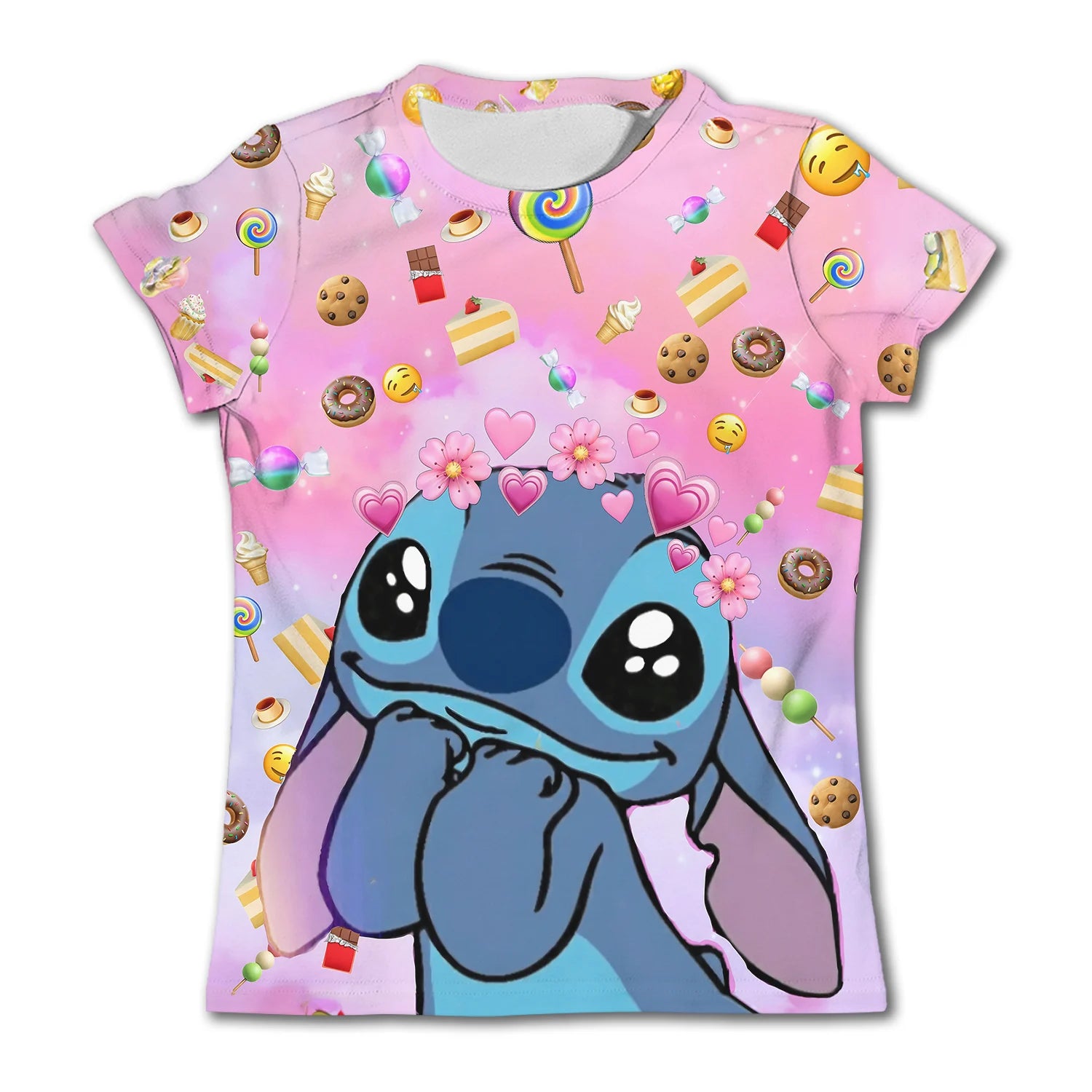 Birthday T Shirts for Kids Cartoon Girls Stitch Clothes Boys Baby T-shirt Girl Soft Short Sleeve KID Sportswear Child Top Tees