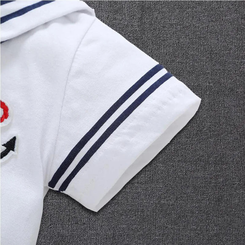 Newborn Baby Boy Clothes Playsuit Sailor Navy Romper Short Sleeve Jumpsuit Costumes Clothes Summer Outfits Newborn Baby Clothes