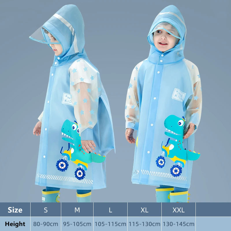 Children's Raincoat Girls' Boys' Kindergarten Children's Primary School Children's Baby Schoolbag Position Waterproof Raincoat
