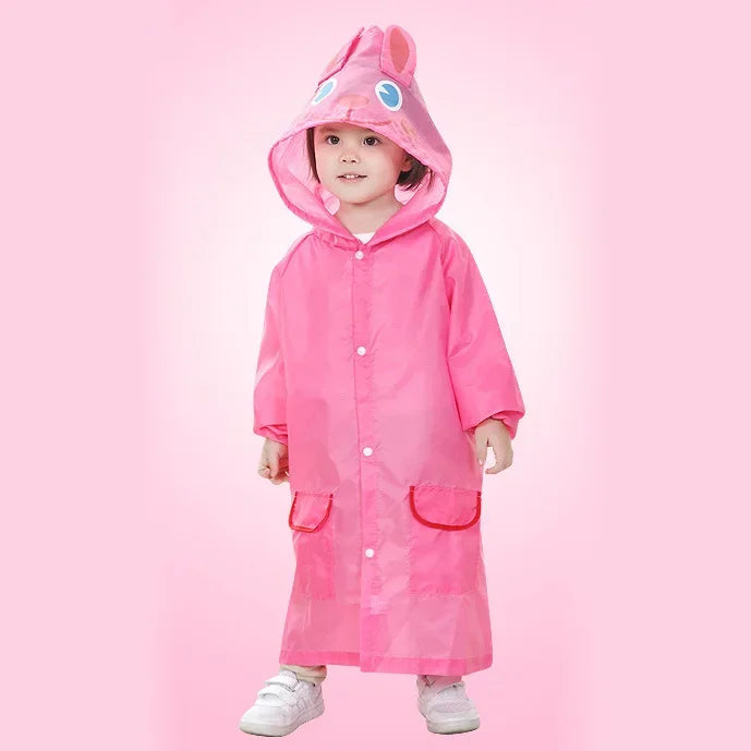 Kids Raincoat Cartoon Animal Style Outdoor Waterproof Children's Raincoat Boys Girls Rainwear Baby Raincoat