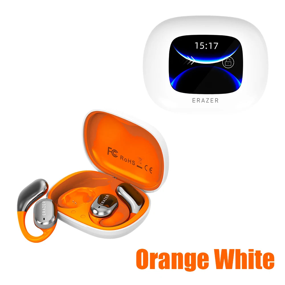 [AI Earphone]Lenovo Wireless Hanging Ear Headphone QT02 Real Time Translator With Touch Screen Charging Case Earbud for Business