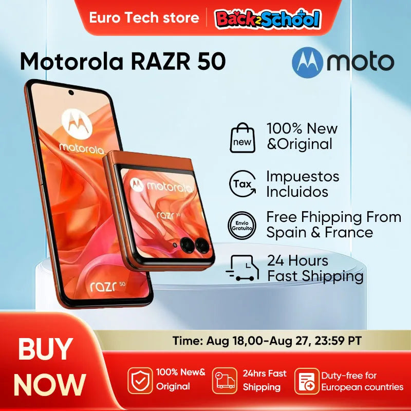 Motorola Moto Razr 50 Folded Screen Phone Dimensity 7300X 50MP main camera 32MP front camera 6.9"  30W charge 4200mAh Battery