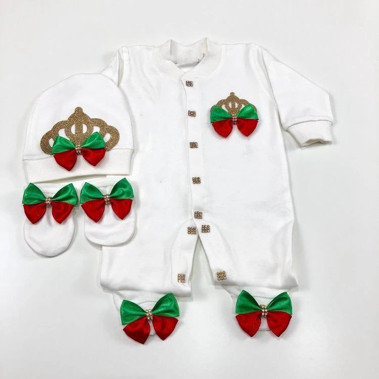 4pcs Take me Home Romper Set Baby Blanket Hat Gloves Shoes Set 39 week Pregnant Woman Photographyh Royal Crown Jewelry Suit