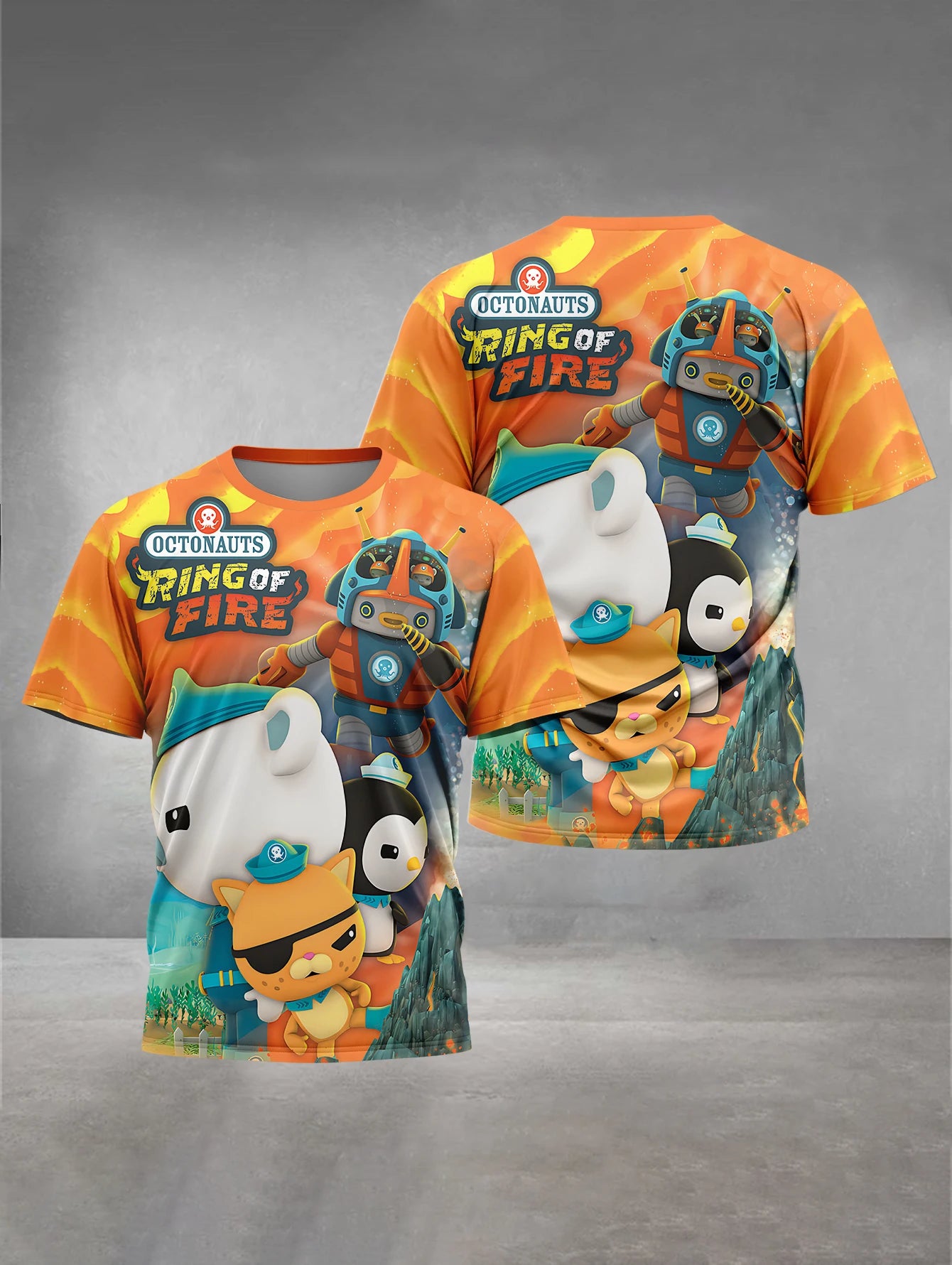 3D Print Cartoon O-octonauts Baby Clothing 5 to 14 Years Male Outdoor Clothes for Children Boy Girl Child T-Shirt Top Shirts