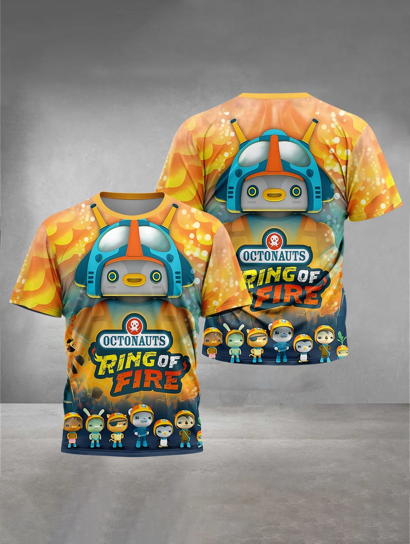 3D Print Cartoon O-octonauts Baby Clothing 5 to 14 Years Male Outdoor Clothes for Children Boy Girl Child T-Shirt Top Shirts