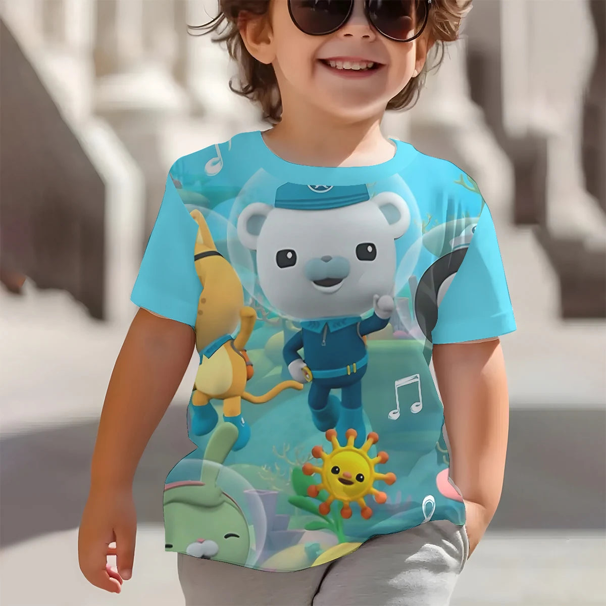 3D Print Cartoon O-octonauts Baby Clothing 5 to 14 Years Male Outdoor Clothes for Children Boy Girl Child T-Shirt Top Shirts