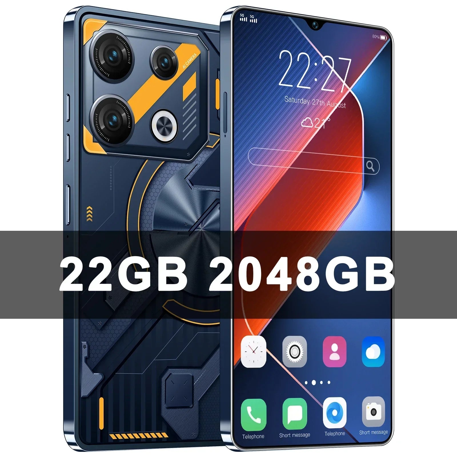 Original Pova 9S Pro Smartphone 5G 7.3inch HD 22G+2TB Cell Phone Dual SIM Mobile Phones 50+108MP 7000mAh Android 14 Unlocked NFC