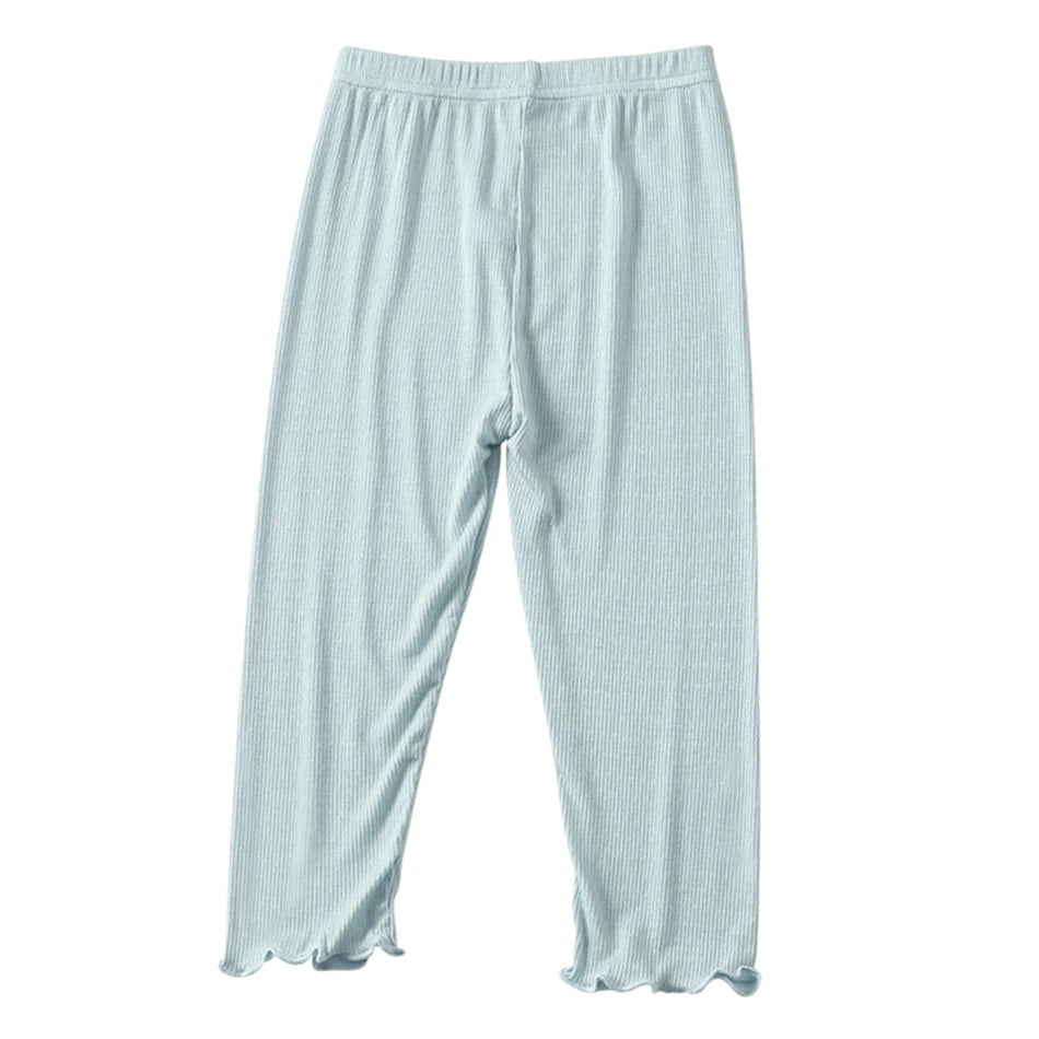 Girls Lightweight Summer Long Pants for Comfort and Stylish Casual Capris Clothes Children Candy Color Casual Korean Leggings