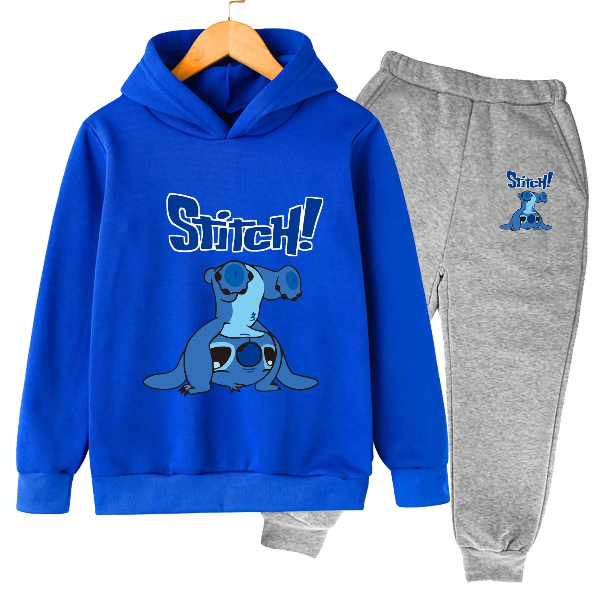 Children's Clothing Sets Cartoon Stitch Hoodies Sweatshirts Kids Clothes Pullover Tracksuit Boys Girls Sportswear 2025 Spring