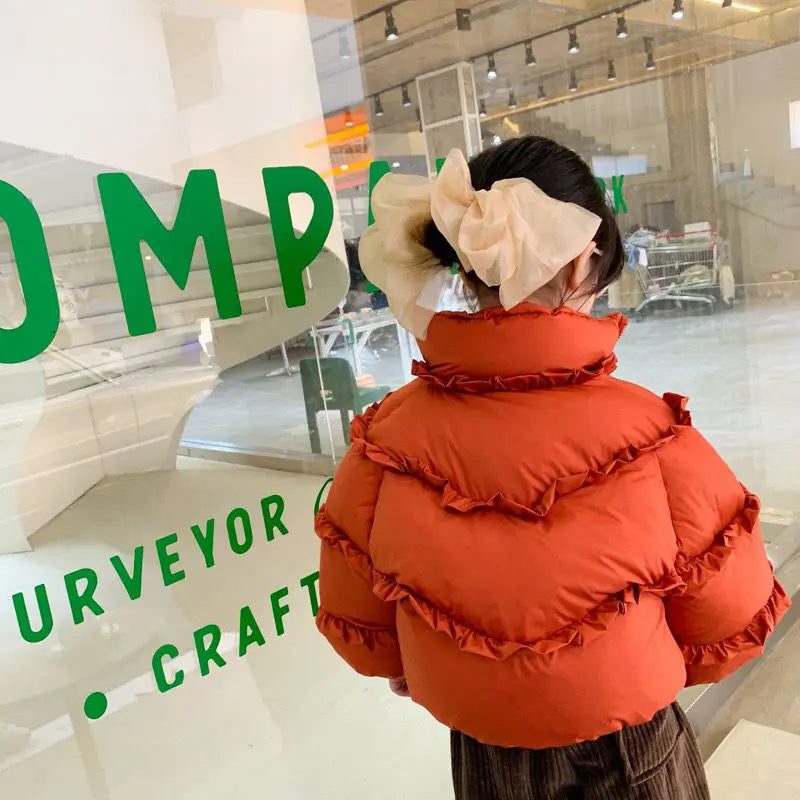 Kids Girls Thickened Cotton Jacket Winter Bread Jacket Clothes For Children From 2 To 8 Years Children's Winter Coat Coats Down