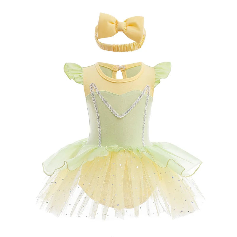 Baby Romper TUTU Dress With Headband Infant Baby Princess Girl Clothes Size 3-18M Cute Design Baby Dress Party Costumes