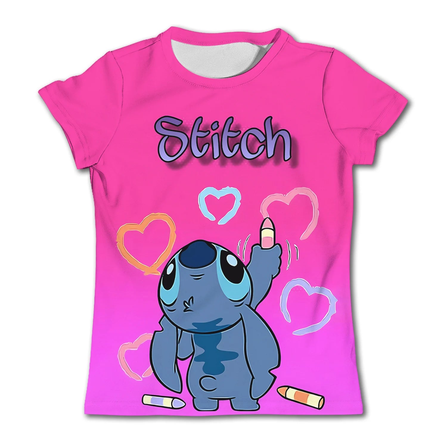 Birthday T Shirts for Kids Cartoon Girls Stitch Clothes Boys Baby T-shirt Girl Soft Short Sleeve KID Sportswear Child Top Tees
