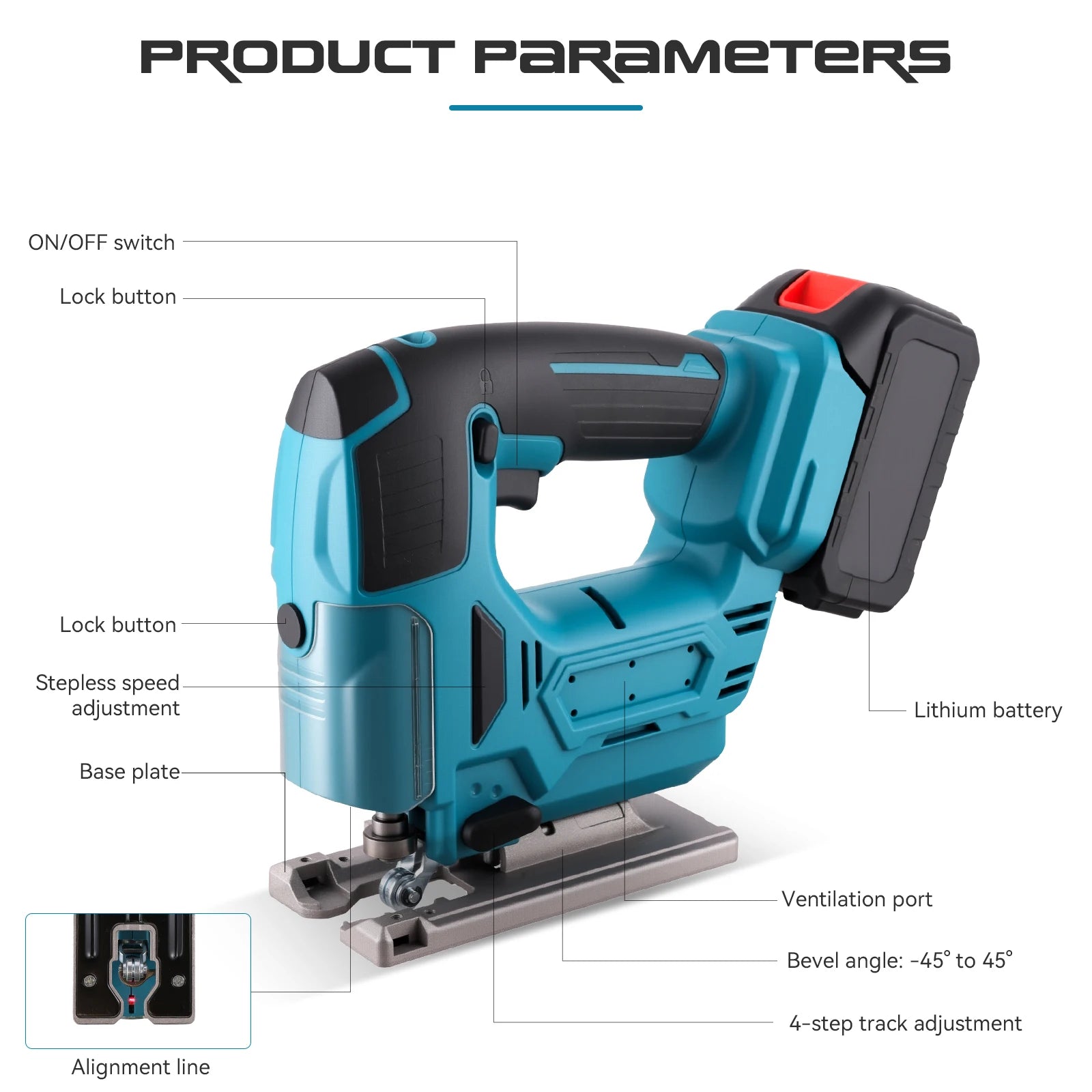 Podofo Brushless Corded Jigsaw Cordless Electric Saw Woodworking Tools Wood Cutting Machines Handheld Saw For Makita 18V Battery