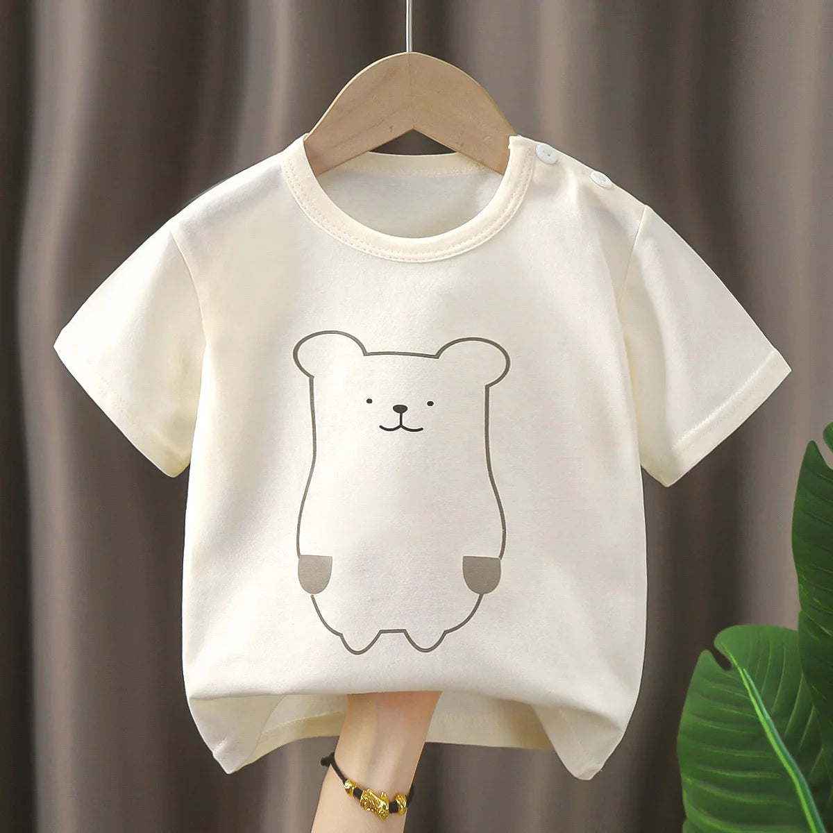 1pcs Summer Pure Cotton Boy Cartoon Tee Fashion Tops Children Short Sleeve T-shirts Child Loose Casual Solid Tshirt Baby Clothes