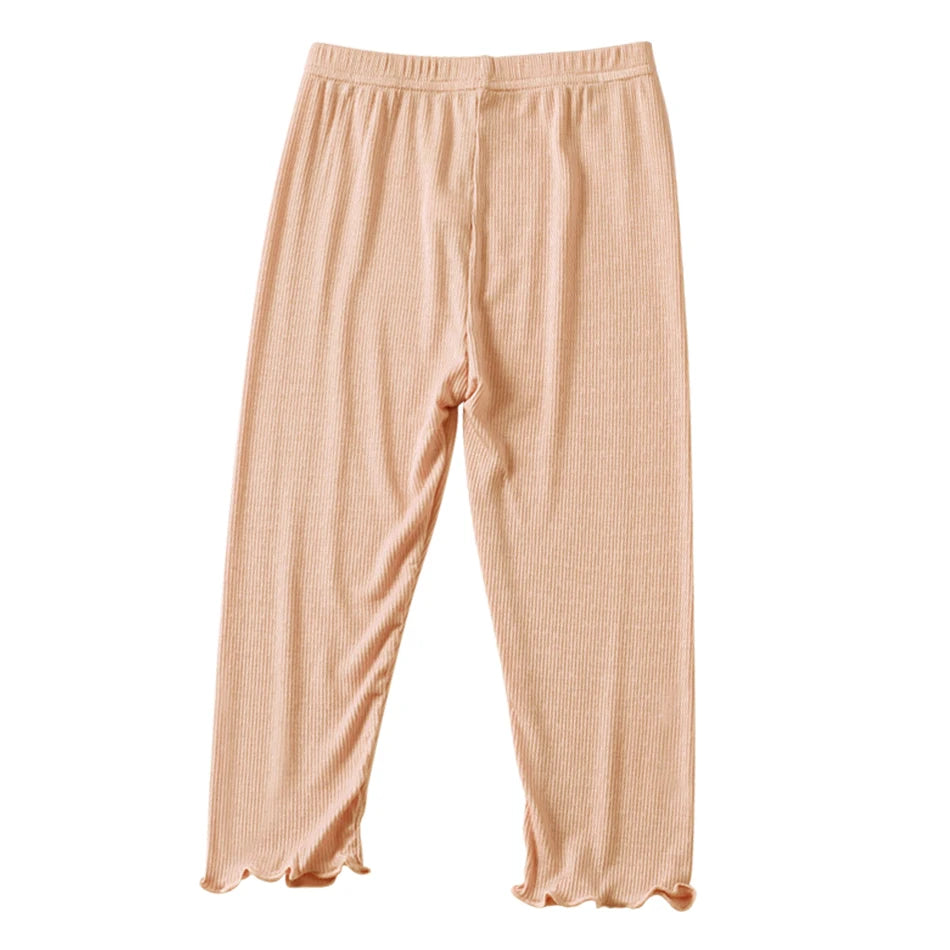 Girls Lightweight Summer Long Pants for Comfort and Stylish Casual Capris Clothes Children Candy Color Casual Korean Leggings