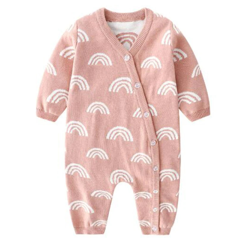 Spring New Toddler Baby Girl Knitting Romper+Hat Floral Embroidery Romper Long Sleeve Autumn Infant Baby Girls Knitting Jumpsuit