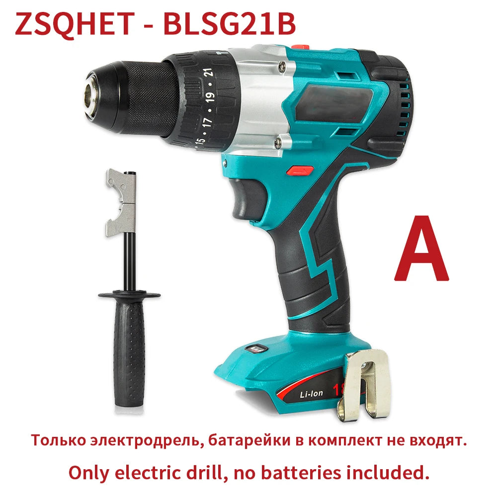 Abeden BLSG21B 18V 1800rpm Cordless Woodworking Drill Lithium-ion Battery for 2 Speed ​​Hand Driver Wrench Power Tool