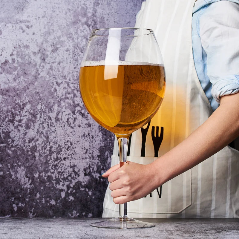 Extra Large 3000ML 106 Oz Giant Wine Glass And Beer Mug Combo for Whiskey Parties Birthdays Weddings &amp; Liquor Glass