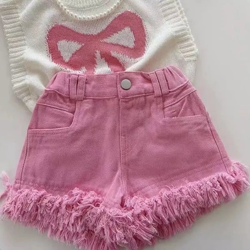 New Kids Short Sleeve Suit Striped Girls Boys Set Summer Tops+short Baby Clothes Children's Wear Kids Outfits 2024