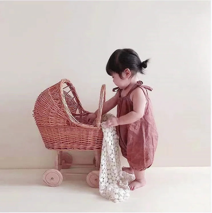 2025 Summer New Baby Girl Sleeveless Sling Jumpsuit Solid Cute Toddler Princess Overalls Cotton Infant Girl Romper Baby Clothes