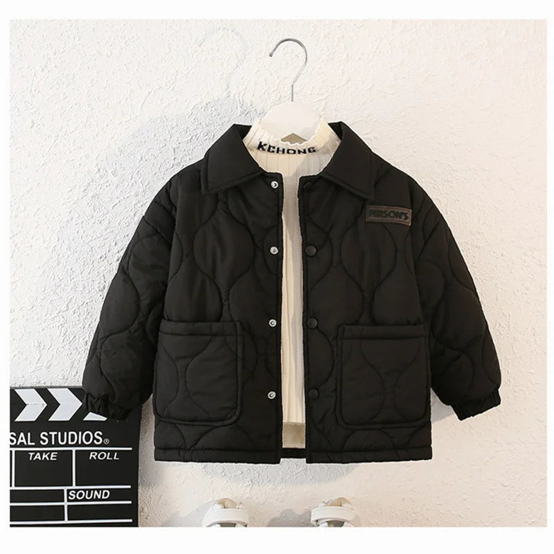 New Kids Cotton Coats Spring Children's Clothing Boys Warm Loose Casual Jackets Autumn Teen Short Cardigan Outerwear 3-10 Years