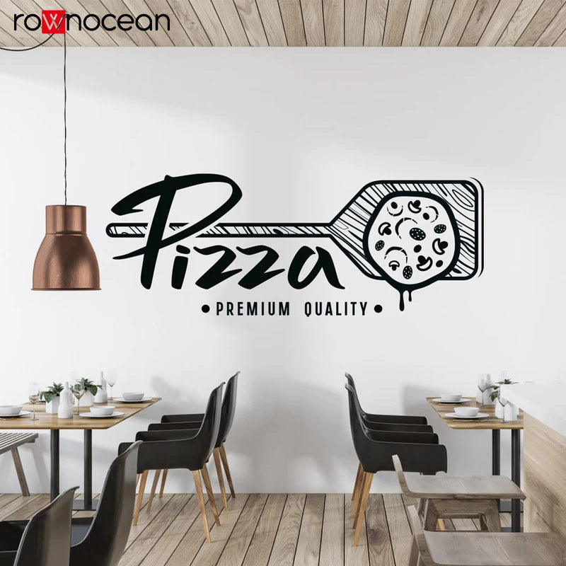 Pizzeria Wall Sticker Food Lover Wall Decal Vinyl Window Sticker Pizza Lover Decal food shop pegatinas de pared E880