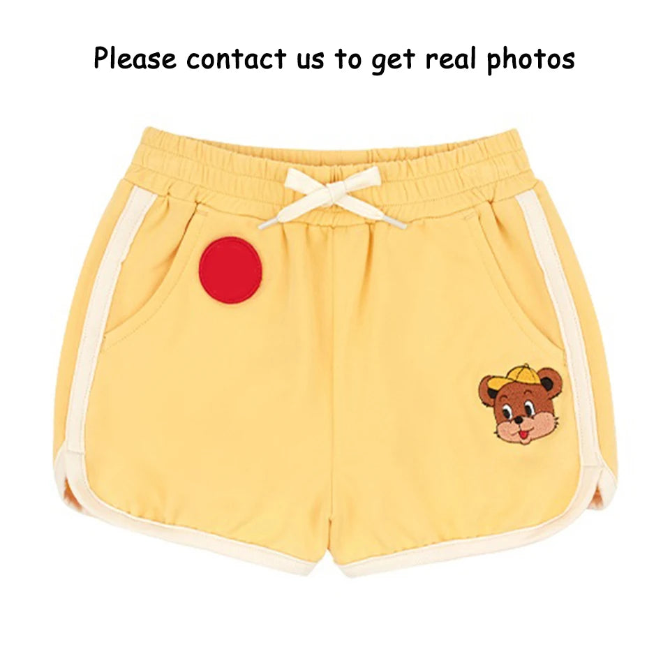 Summer Korean Children Clothes Set Bebe Girls Strawberry Print Vest Tee Boys Cartoon T-shirts Shorts Kid Sweatshirts Tee Pants
