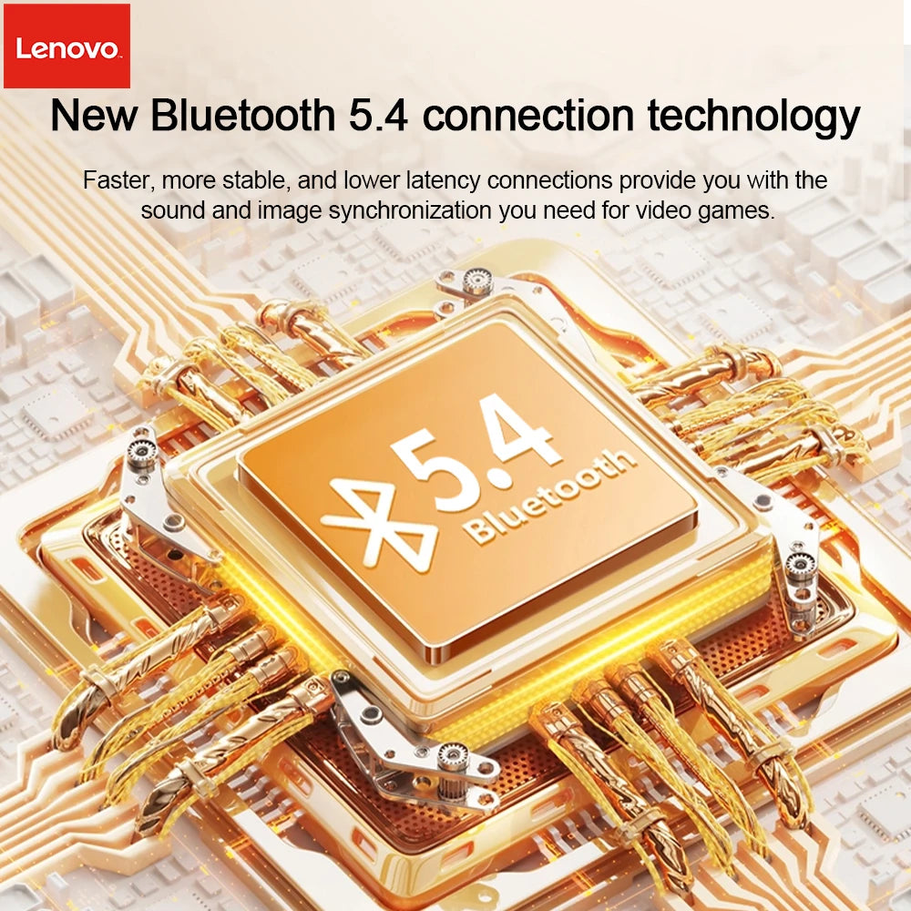 [AI Earphone]Lenovo Wireless Hanging Ear Headphone QT02 Real Time Translator With Touch Screen Charging Case Earbud for Business