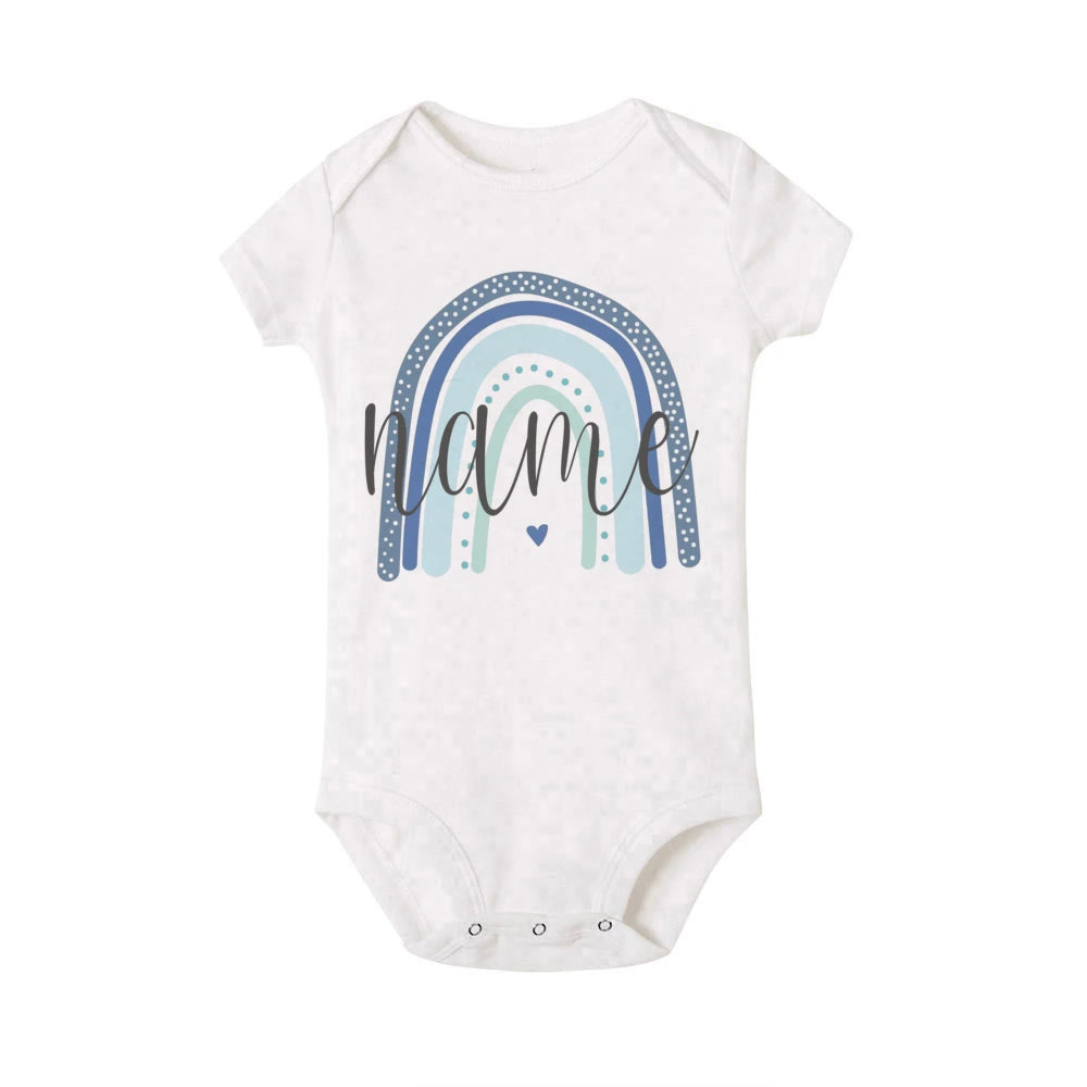 Personalized Baby Bodysuit Rainbow with Name Infant Jumpsuit Boys Girls Outfits Romper Custom Toddler Clothes Baby Shower Gift