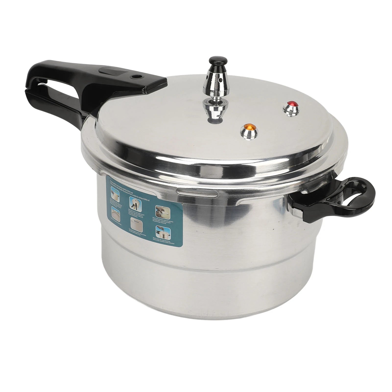Stovetop Pressure Cooker Pressure Cooker Rapid Heat Conduction Safety Valves Multi Purpose Anti Clogging Universal for Cooking
