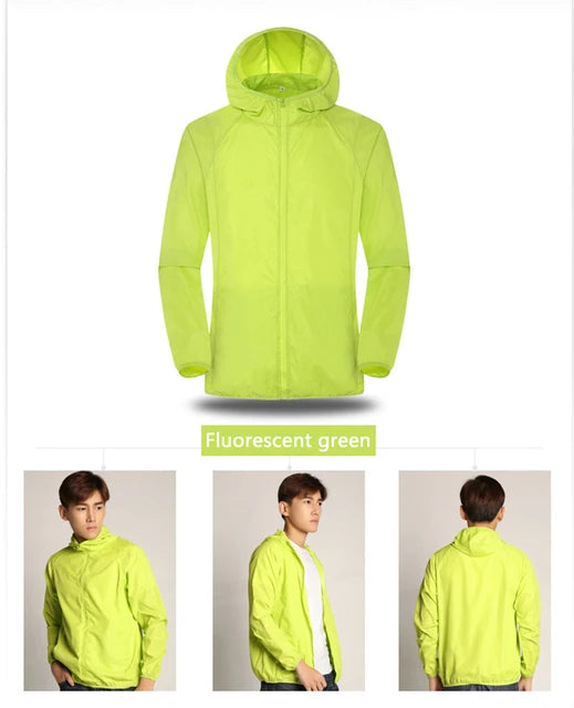 C5 Quick-Drying Waterproof Fishing Coat Unisex Raincoat Outdoor Sun Protection Jackets Lightweight Breathable Women Windbreaker