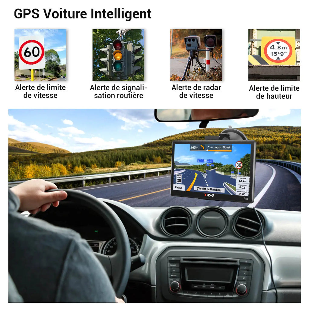 2025 7 pouces Portable Truck Navigator CAR Navigation GPS 16 Go 256 Mo gratuit CARTE Europe