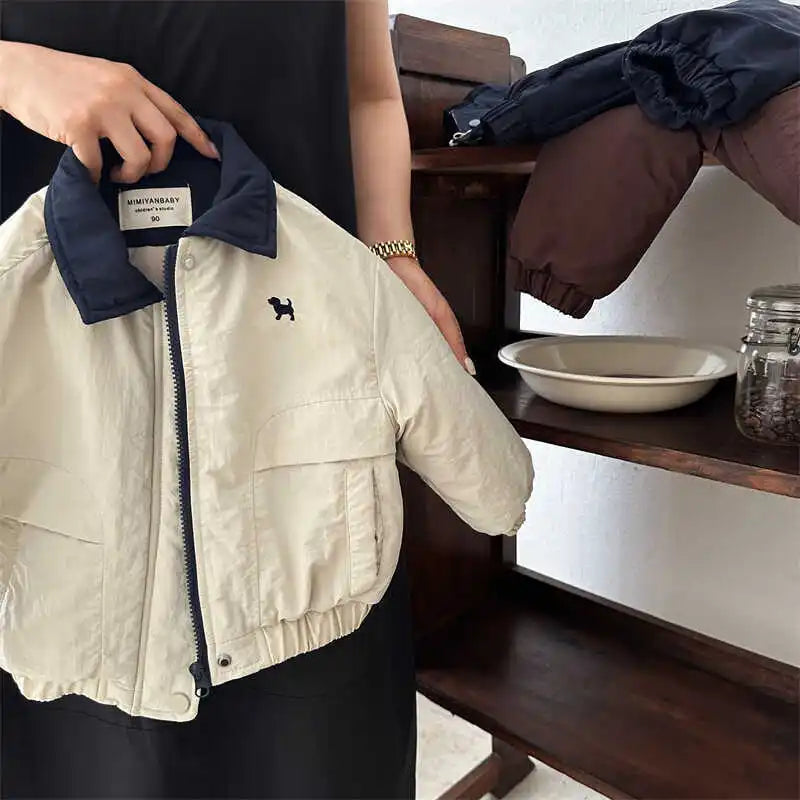 Boys Thicken Thin Jacket Winter Warm Coat Children Cartoon Cotton Clothes Autumn New Girls' Baseball Jacket Kids Outwears