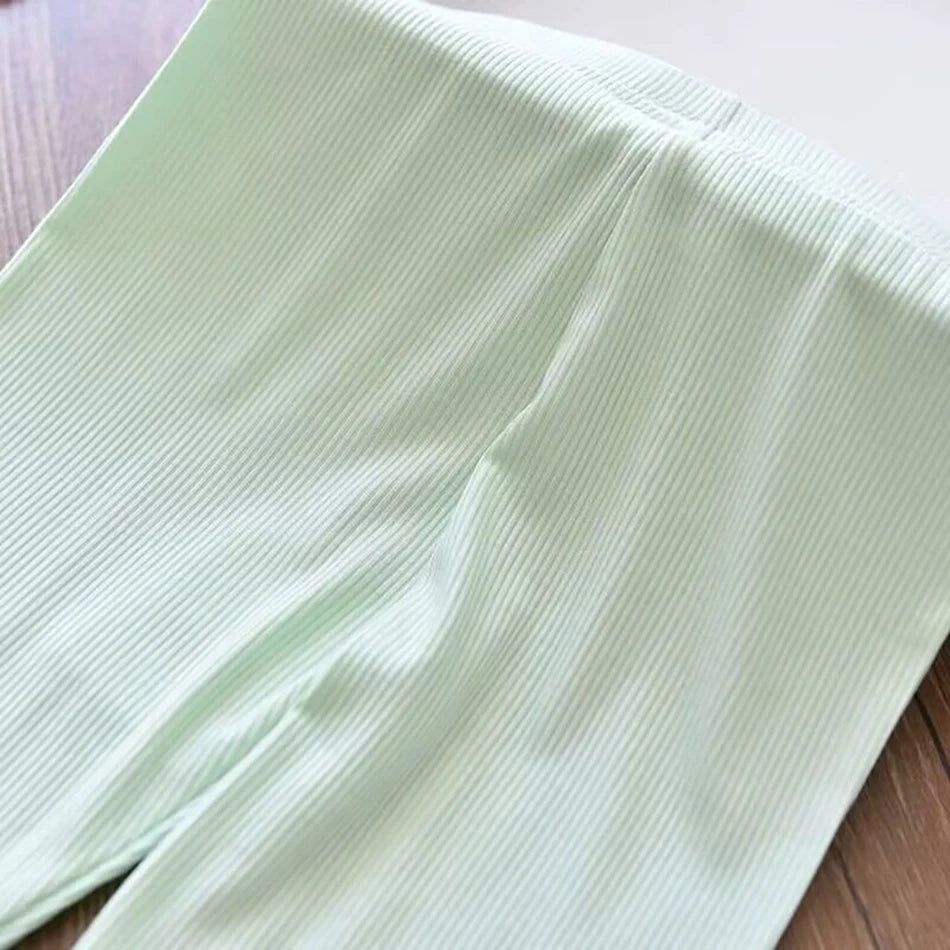 Girls Lightweight Summer Long Pants for Comfort and Stylish Casual Capris Clothes Children Candy Color Casual Korean Leggings