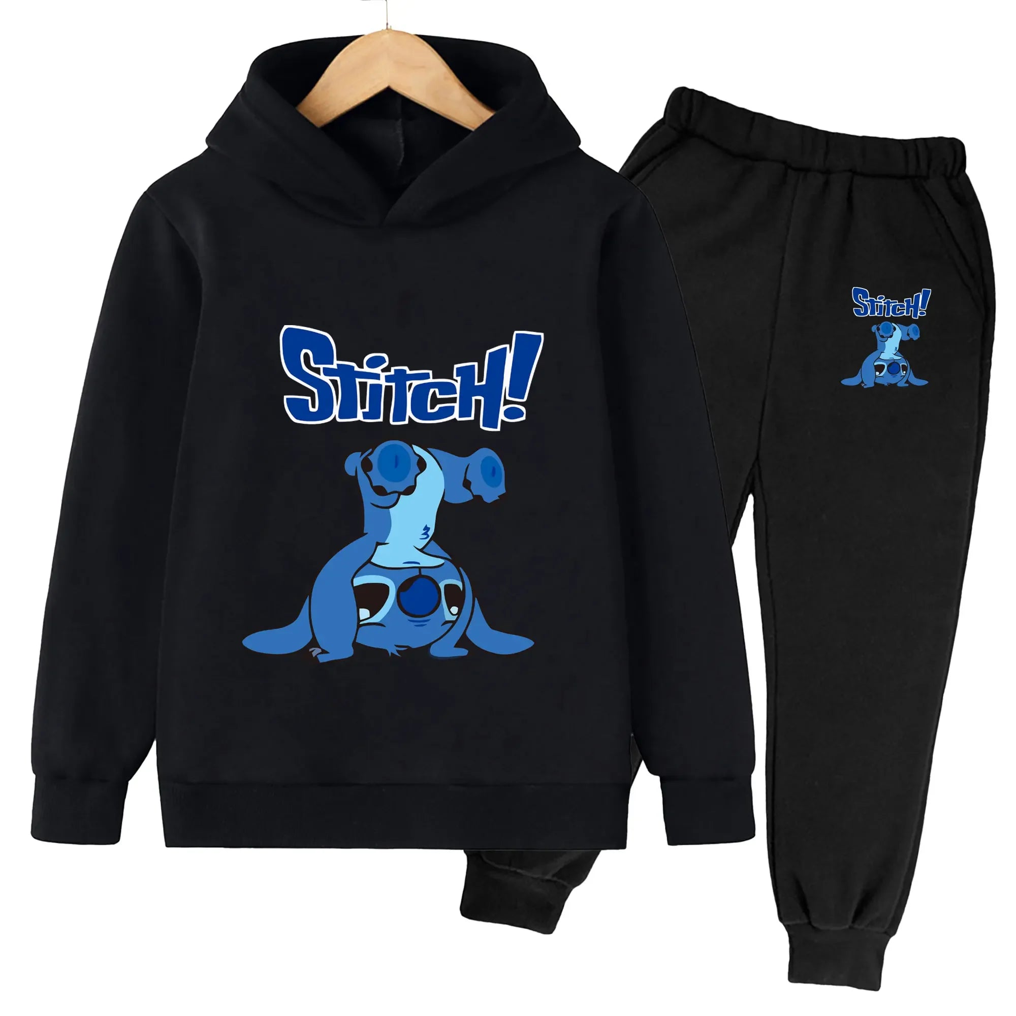 Children's Clothing Sets Cartoon Stitch Hoodies Sweatshirts Kids Clothes Pullover Tracksuit Boys Girls Sportswear 2025 Spring