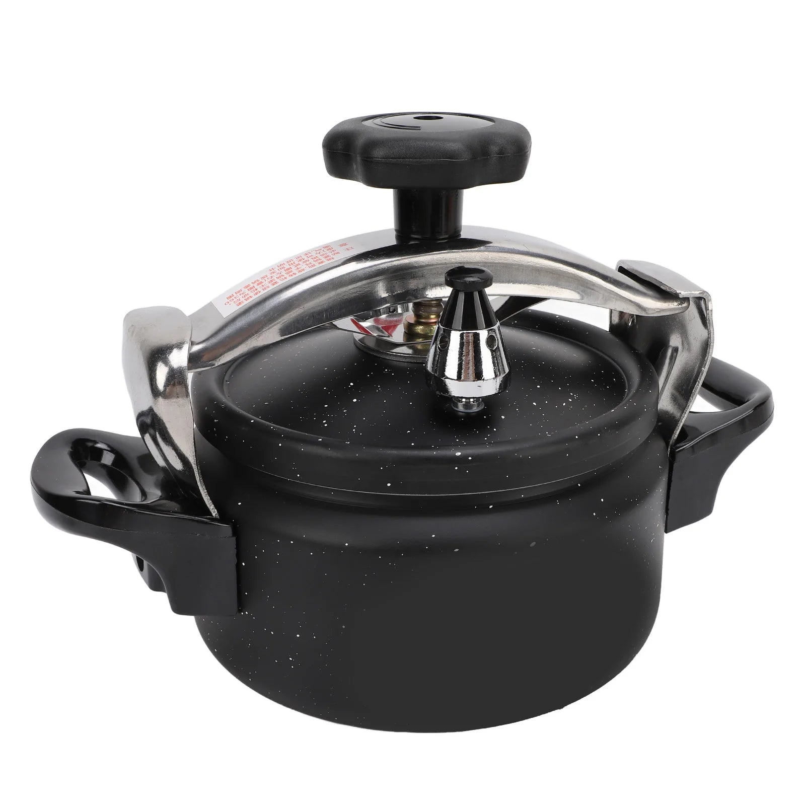 1.5/2/3L Black Pressure Canner, Aluminum Alloy Pressure Cooker, Explosion Proof, Compound Bottom, Multi-Stove Compatible