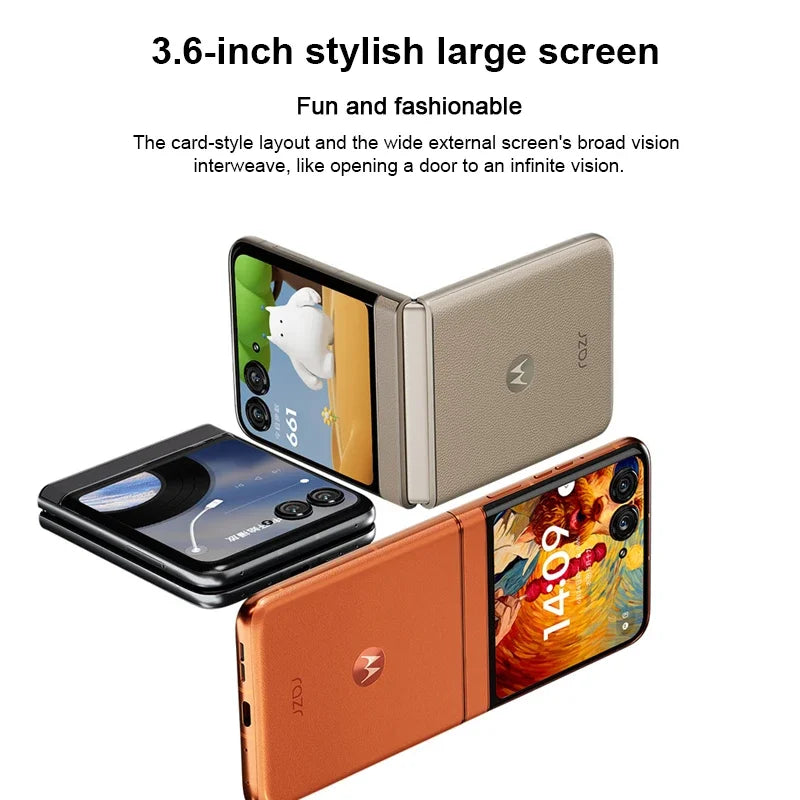 Motorola Moto Razr 50 Folded Screen Phone Dimensity 7300X 50MP main camera 32MP front camera 6.9"  30W charge 4200mAh Battery