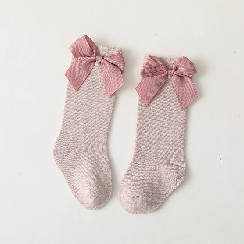 Baby Girls Socks Toddler Spanish Style Bow Cotton Mesh Breathable Newborn Infant Socks 0-5 Years