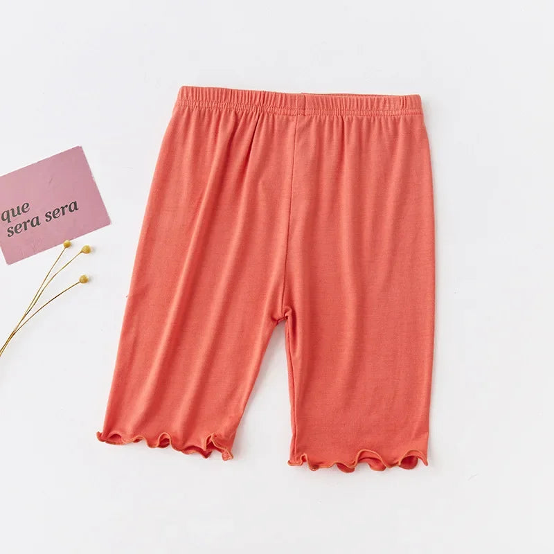 Summer Girls Pants Candy Color Kids Clothes Teenager Panty Trousers Casual Baby Bottoms Sport Knee Length Girl Leggings
