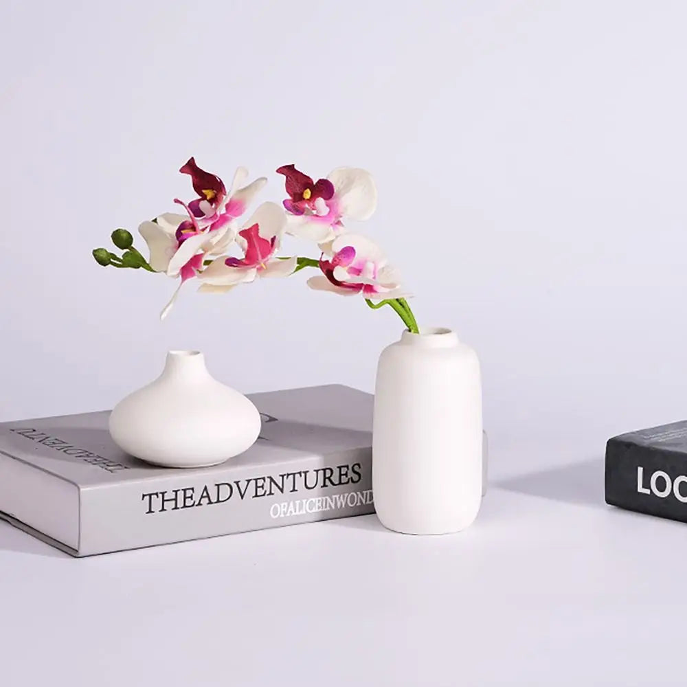 Nordic Style Ceramic Vase Ceramic Vase Desktop Ornaments Dried Flower Decor Hydroponic Plant Vase Bouquets Vases