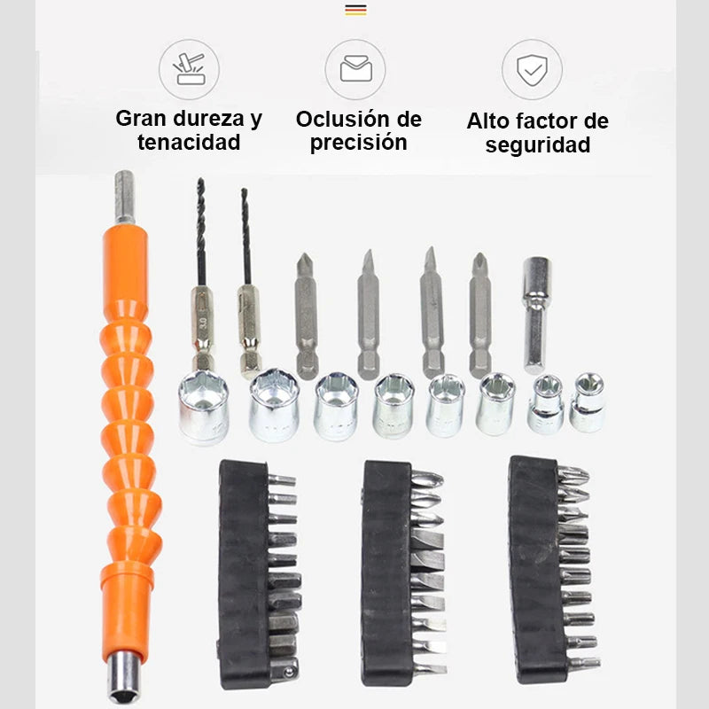 47PCS Multifunct Electric Screwdriver Set, Cordless Screwdriver with Lithium Battery, Home Maintenance Repair Power Tools, Mini